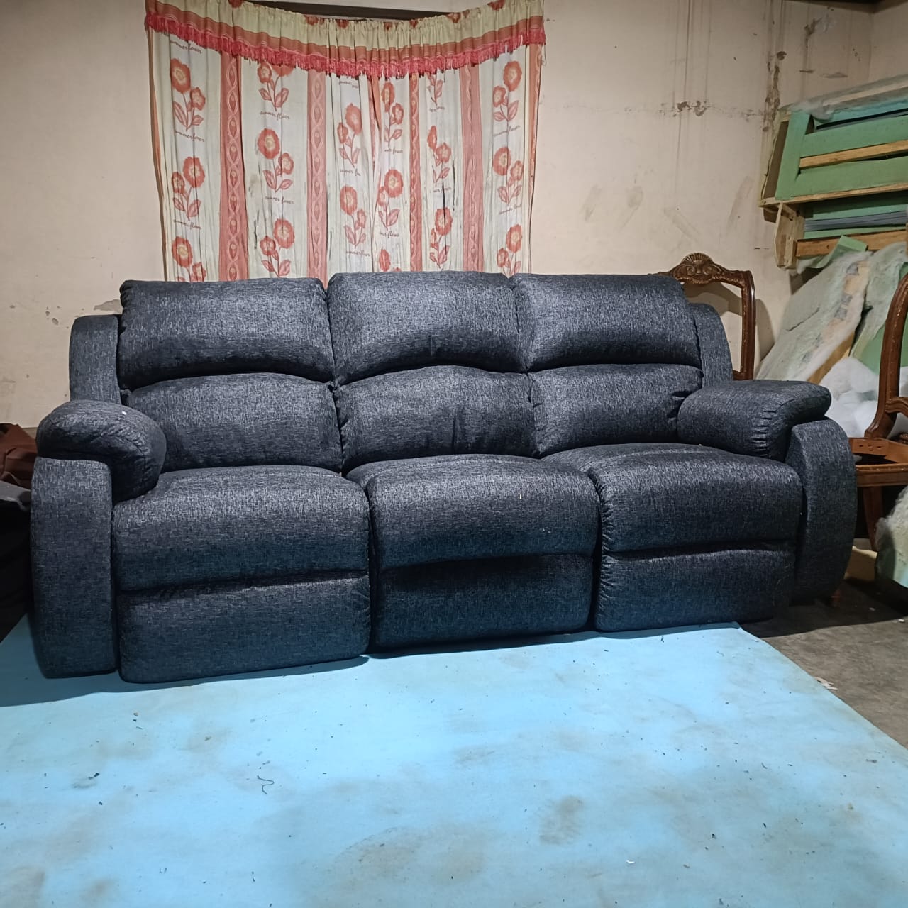 Black Fabric Sofa Restoration